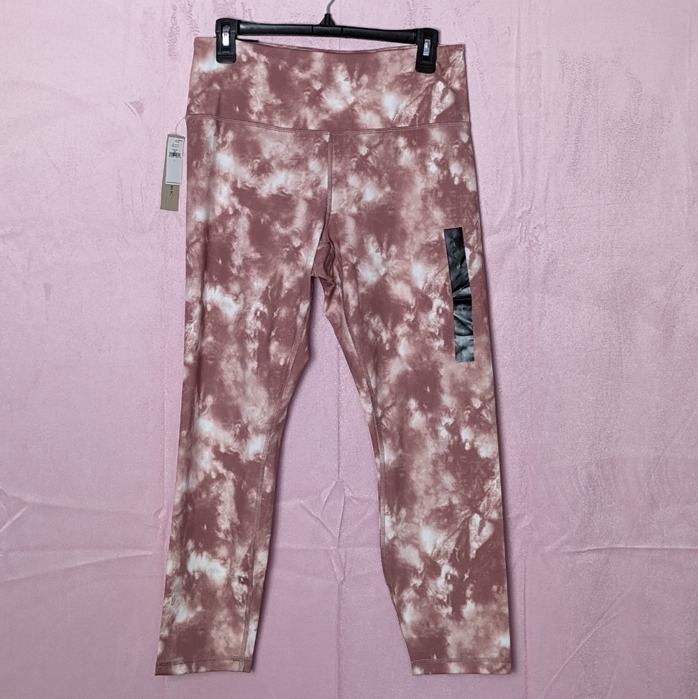 Banana Republic High Rise 7/8 Length Tie Dye Mauve Leggings size Large